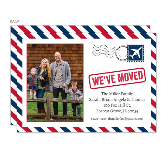 Letter Photo Moving Announcements